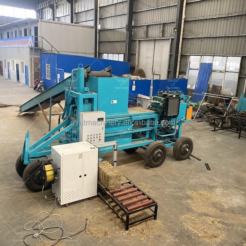 Foraggio di erba di insilazione Livello di sicurezza elevato Riso Grano mais Paglia Baler idraulico Baler di erba