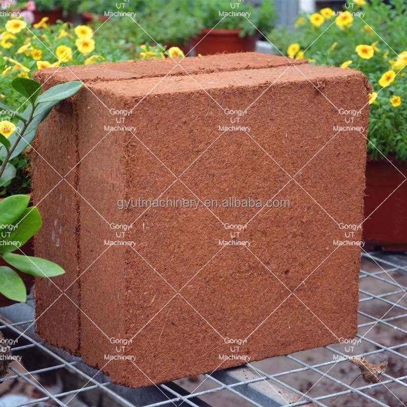 Linea di produzione medica 5 kg Macchina di stampa a blocchi di torba di cocco con polvere di segatura in fibra di cocco