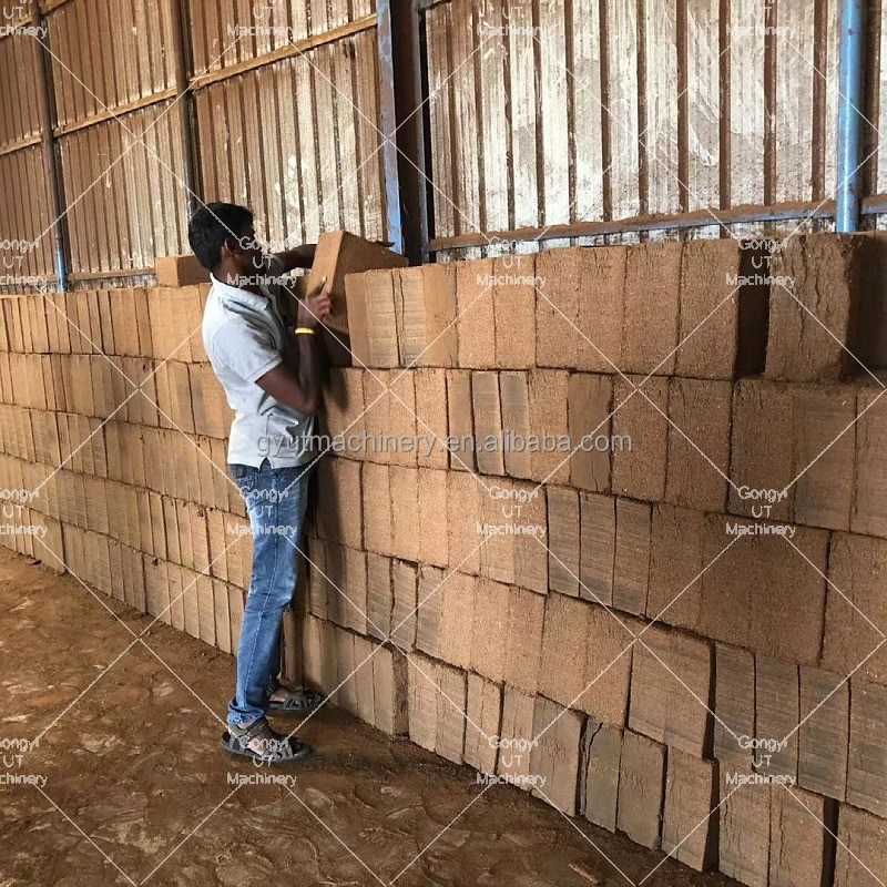 Linea di produzione medica 5 kg Macchina di stampa a blocchi di torba di cocco con polvere di segatura in fibra di cocco