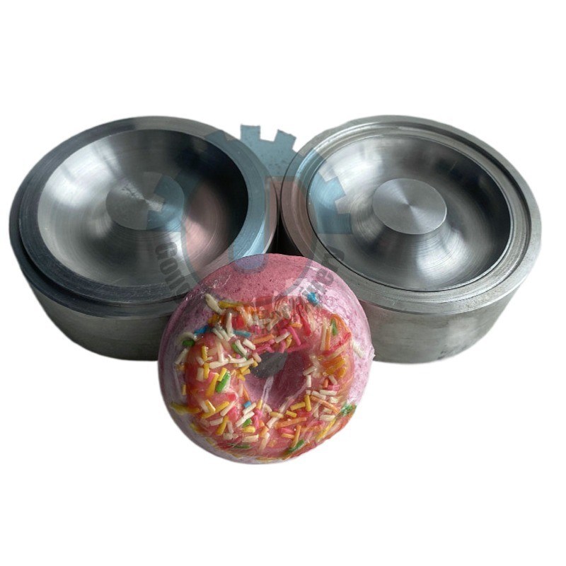 Macchina per la produzione di palline da bagno a bomba 65 mm Metallo Mezza sfera con gomma laminata Moffa da bagno a bolla