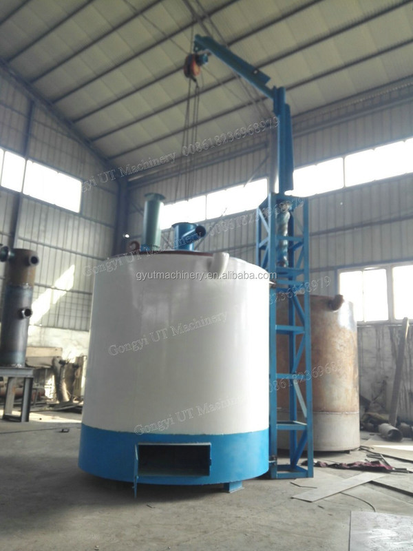 Stufa a carbonizzazione a biocarbonio multifunzione da 15 kW per la fabbricazione di carbone da barbecue con tronchi di legno