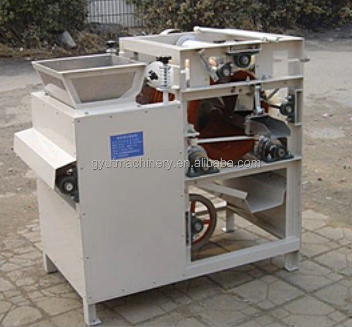 Macchina per la depurazione e la rottura di noccioli di albicocche