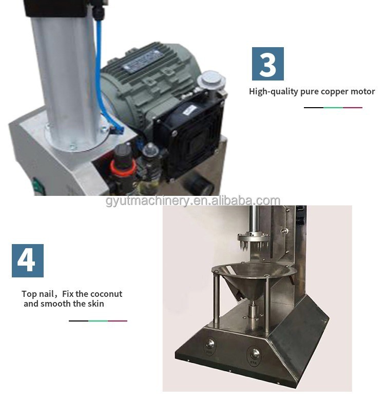 Aggiornate il vostro gioco di produzione di frammenti con 0,8kw Green Coconut Peeler Trimming Dehusker