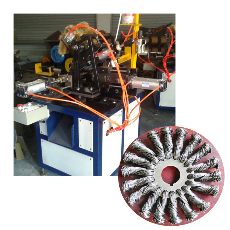 220v Torto a nodo a bisella di acciaio inossidabile per la fabbricazione di spazzole di filo con 2 fori/ora