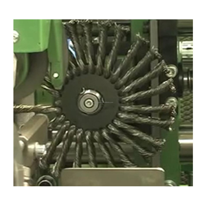 PLC controllata alta resa filo torcere spazzola macchina per la produzione di ruote di filo d'acciaio