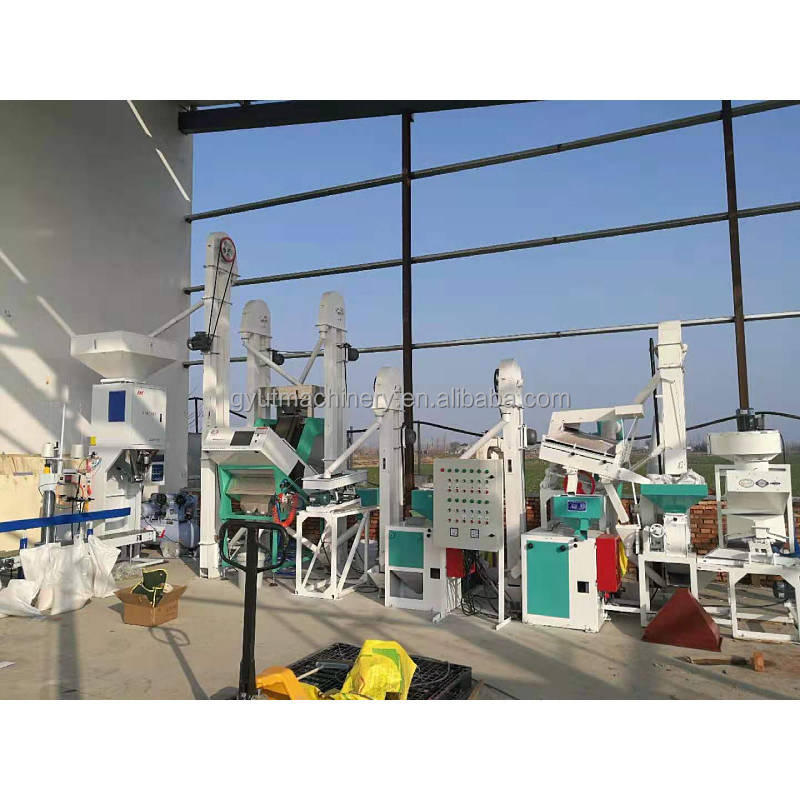 Ghana Rice Processing 10T/D Rice Mill Plant con macchinari di produzione personalizzati